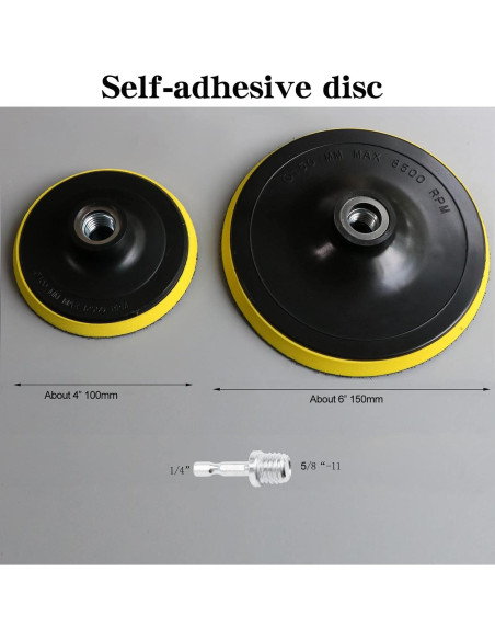 Kit de Pulido 9PCS Hiqalty - Almohadillas de Lana 10cm y 15cm