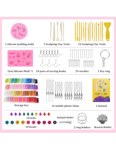 Kit de Arcilla Polimérica Aestd-ST 72 Colores y Accesorios 2