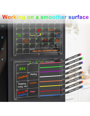 Marcadores de Tiza Líquida YullTaiy Set de 8 Colores 1mm