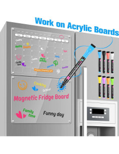 Marcadores de Tiza Líquida OORAII 8 Colores Punta Fina 1mm 2