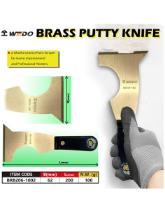 Juego de 2 Espátulas de Latón WEDO 2-1/2" Multiusos 2