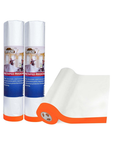 Película de Enmascarar TAPEBEAR 3 Rollos 259 cm x 17 m