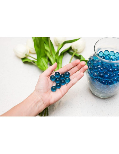 Galashield Esferas de Vidrio Azules 2.27 kg | 400 Perlas Decorativas