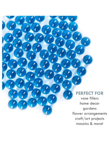 Galashield Esferas de Vidrio Azules 2.27 kg | 400 Perlas Decorativas