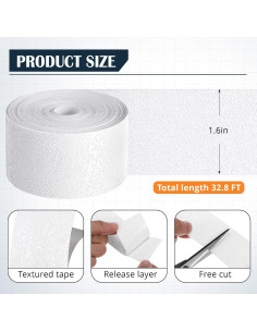 Cinta de Grietas Autoadhesiva Innconee 3.81 cm x 9.75 m Blanca 2