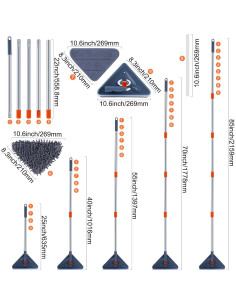 Limpiador de Paredes WECUTEPAD con Mango Largo 215.9 cm 2