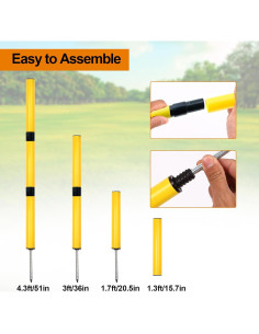 Bastones de Agilidad Suprwin para Entrenamiento Deportivo 2