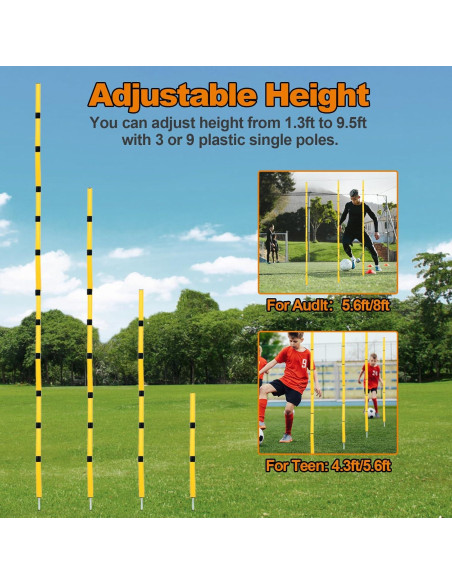 Bastones de Agilidad Suprwin para Entrenamiento Deportivo