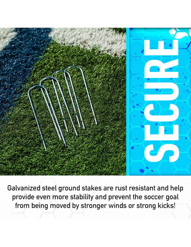 Gol de Fútbol Plegable Franklin Sports 6' x 4' Acero Negro