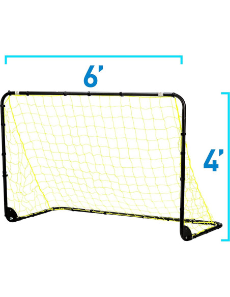 Gol de Fútbol Plegable Franklin Sports 6' x 4' Acero Negro