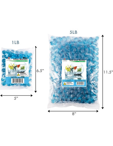 Galashield Esferas de Vidrio Azules 2.27 kg | 400 Perlas Decorativas