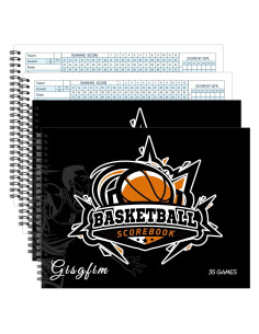 Libro de Puntuación de Baloncesto Gisgfim - 4 Libros 35 Juegos