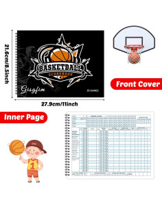 Libro de Puntuación de Baloncesto Gisgfim - 4 Libros 35 Juegos 2