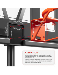 Aro de Baloncesto Dripex 18" Montaje en Pared Acero Resistente 2