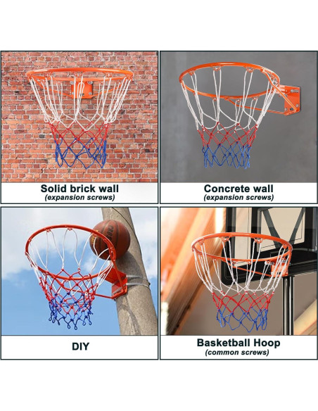 Aro de Baloncesto Dripex 18" Montaje en Pared Acero Resistente
