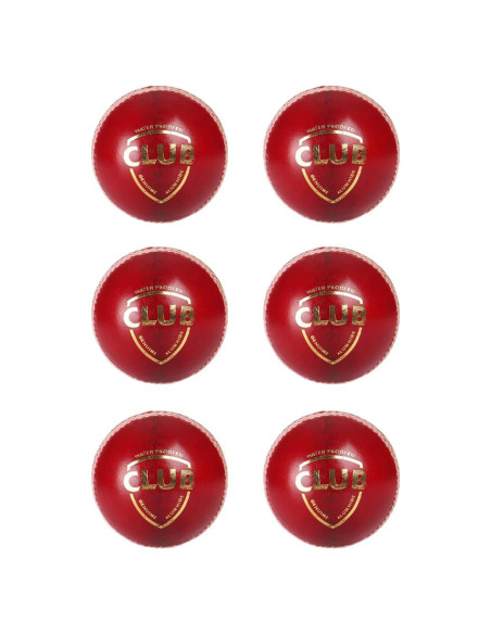 Pelota de Críquet de Cuero SG Club - Paquete de 6 Unidades