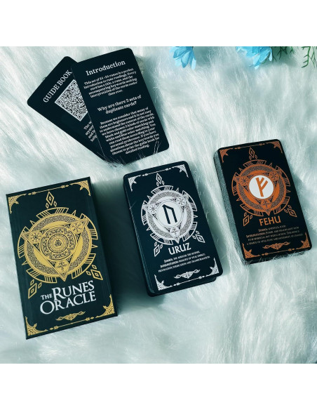 Cartas Oráculo de Runas Han Yu Bowen - Tarot Doble Color 24x2