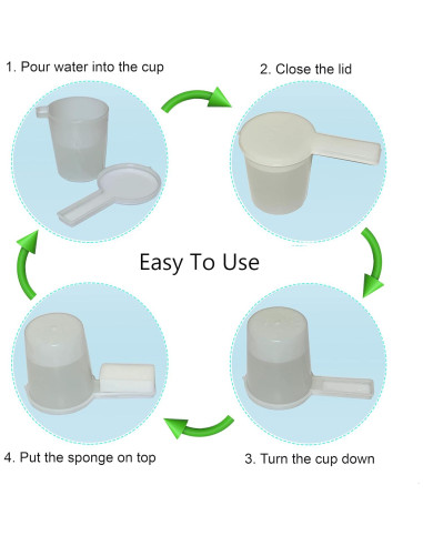 Alimentador automático para grillos H-Enoch con botella y esponjas