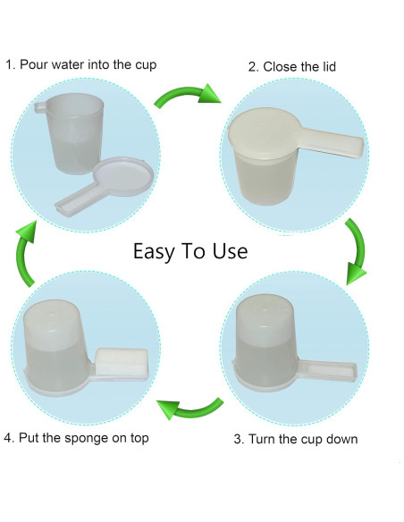 Alimentador automático para grillos H-Enoch con botella y esponjas