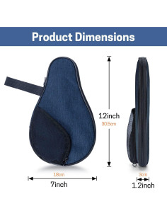 Funda de Raqueta de Tenis de Mesa VISEMAN Vm16_4 Azul, Impermeable 2