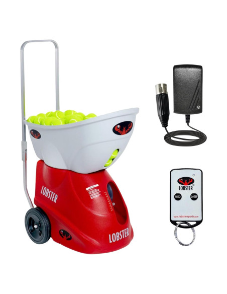 Lanzador de Pelotas de Tenis Lobster Sports Elite One - Portátil, Control de Spin, Velocidad Ajustable hasta 128.7 KMH