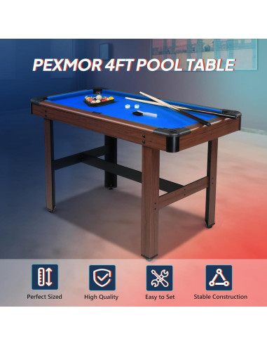Mesa de Billar PEXMOR 121.9 cm para Niños y Adultos