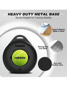 Entrenador de Tenis Rebotador Hikeen con Base de Metal y 3 Pelotas 2