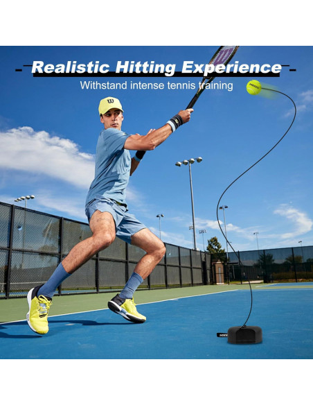 Entrenador de Tenis Rebotador Hikeen con Base de Metal y 3 Pelotas