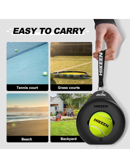 Entrenador de Tenis Rebotador Hikeen con Base de Metal y 3 Pelotas
