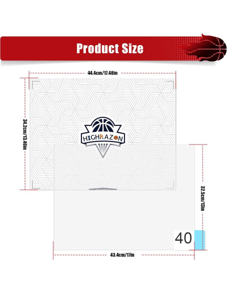 Alfombrilla Adhesiva de Baloncesto HIGHRAZON 44.4x34.2 cm