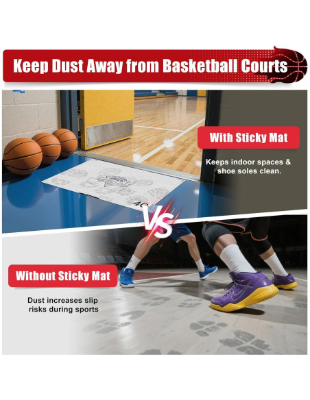 Alfombrilla Adhesiva de Baloncesto HIGHRAZON 44.4x34.2 cm