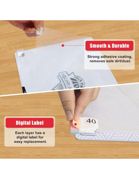 Alfombrilla Adhesiva de Baloncesto HIGHRAZON 44.4x34.2 cm