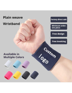 2 Piezas Muñequera Personalizada Genérica 8 cm para Deportes 2