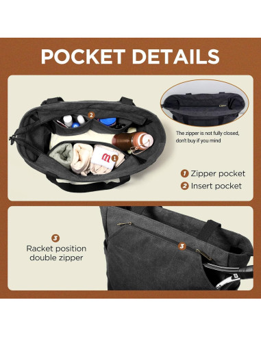 Bolsa de Tenis SMRITI Grande Negra para Raquetas y Accesorios