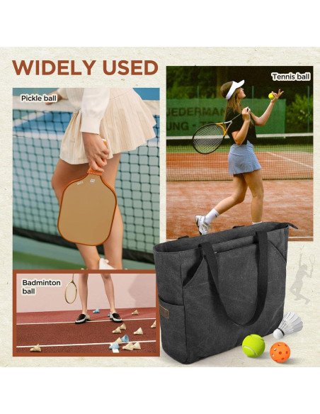 Bolsa de Tenis SMRITI Grande Negra para Raquetas y Accesorios