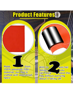 Banderas de Voleibol Juez de Línea Sawhox 2PCS Alta Visibilidad 2