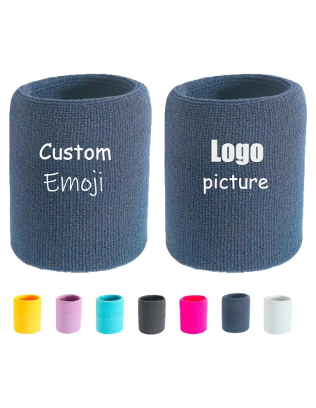 2 Muñequera Personalizada Genérica 8cm Sudor Tenis Baloncesto