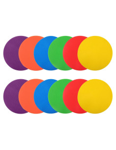 12 Conos Planos Antideslizantes MAQUITA 22.86 cm para Entrenamiento