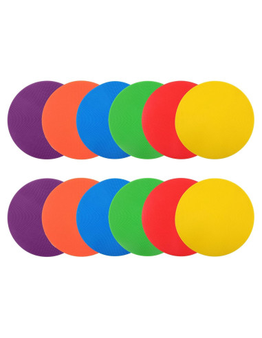 12 Conos Planos Antideslizantes MAQUITA 22.86 cm para Entrenamiento