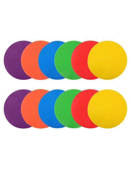12 Conos Planos Antideslizantes MAQUITA 22.86 cm para Entrenamiento