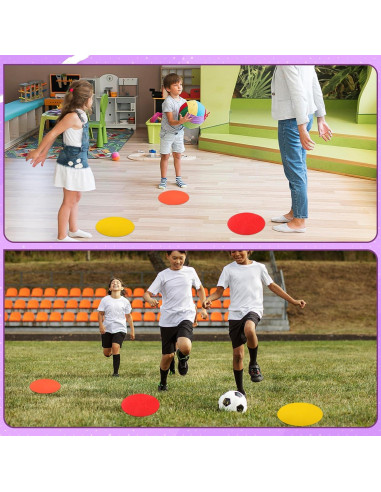 12 Conos Planos Antideslizantes MAQUITA 22.86 cm para Entrenamiento