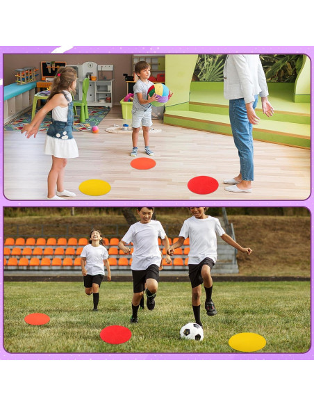 12 Conos Planos Antideslizantes MAQUITA 22.86 cm para Entrenamiento