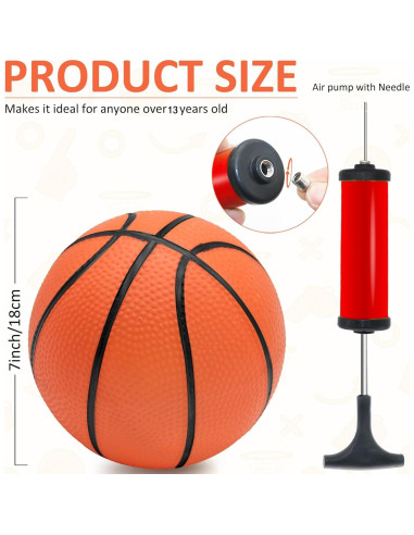 30 Piezas Mini Balones de Baloncesto 17,78 cm Oleitodh
