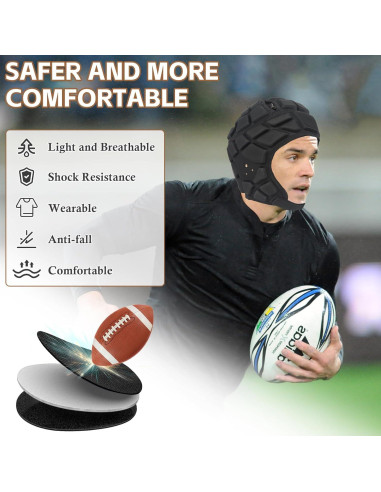 Casco de Fútbol Americano NVAAV Suave Ajustable con Protector Bucal