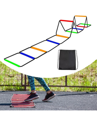 Escalera de Agilidad Colaxi 10 Rejillas Plegable Entrenamiento