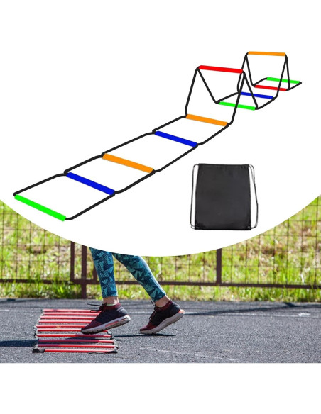 Escalera de Agilidad Colaxi 10 Rejillas Plegable Entrenamiento