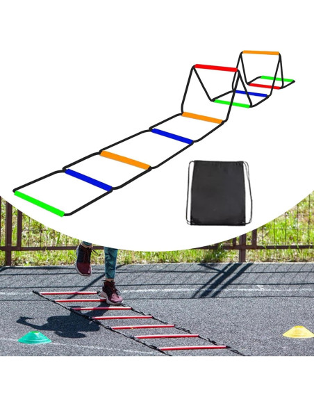 Escalera de Agilidad Colaxi 10 Rejillas Plegable Entrenamiento