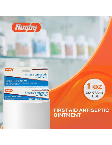Ungüento Antiséptico Rugby First Aid 28.35 g - Povidona Yodada 10%