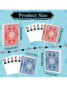 Juego de Cartas Metsyth 4 Paquetes Impermeables Tamaño Póker 2