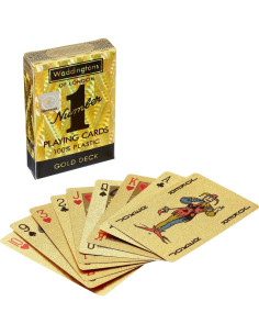Baraja de Cartas Impermeables Doradas Waddingtons No. 1 2